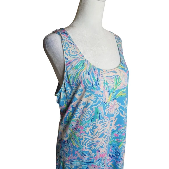 Lilly Pulitzer Treena Racerback Tank Maxi Dress in All Together Now Size Medium - Picture 4 of 7